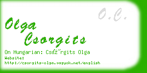 olga csorgits business card